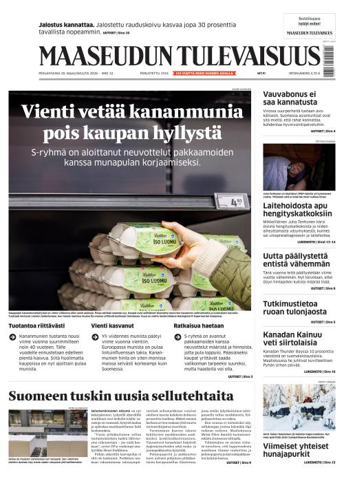 Maaseudun Tulevaisuus 20.3.2026