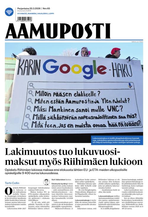 Aamuposti 20.3.2026