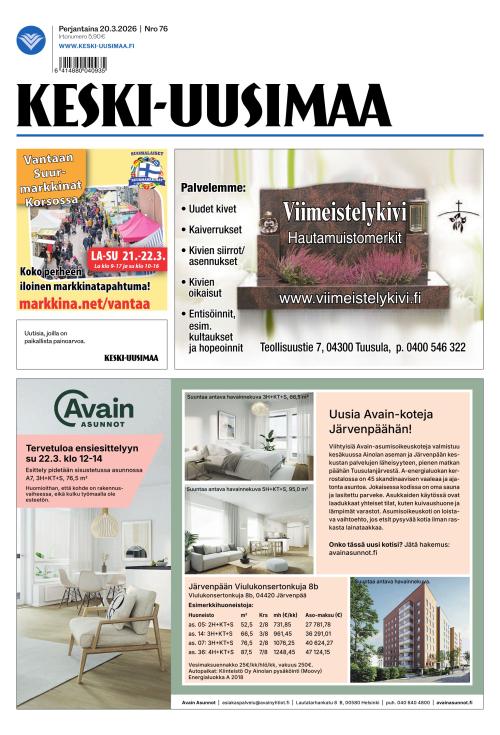 Keski-Uusimaa 20.3.2026