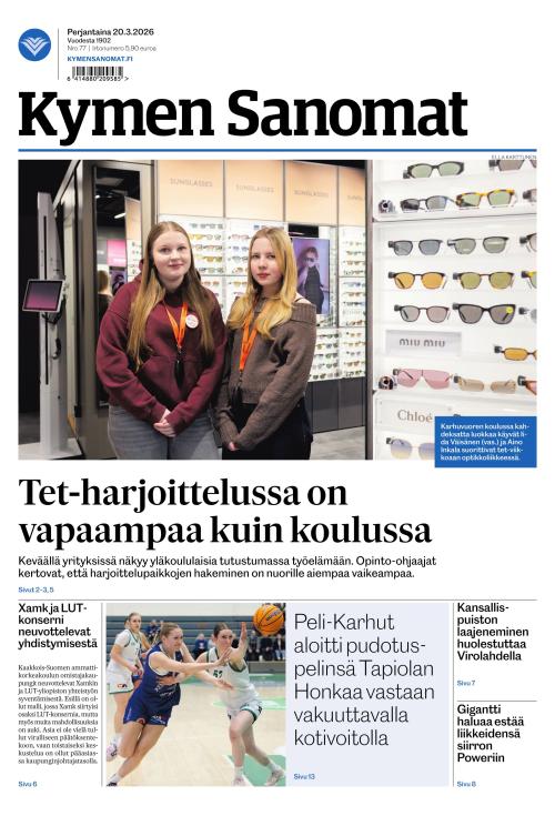 Kymen Sanomat 20.3.2026