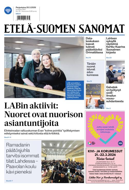 Etelä-Suomen Sanomat 20.3.2026