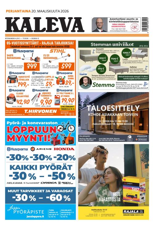 Kaleva 20.3.2026