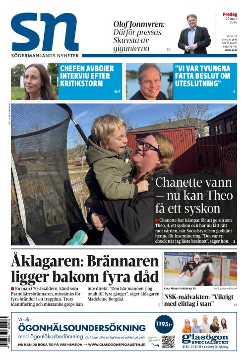 Södermanlands Nyheter 20.3.2026