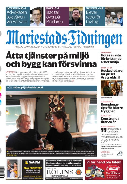 Mariestads-Tidningen 20.3.2026