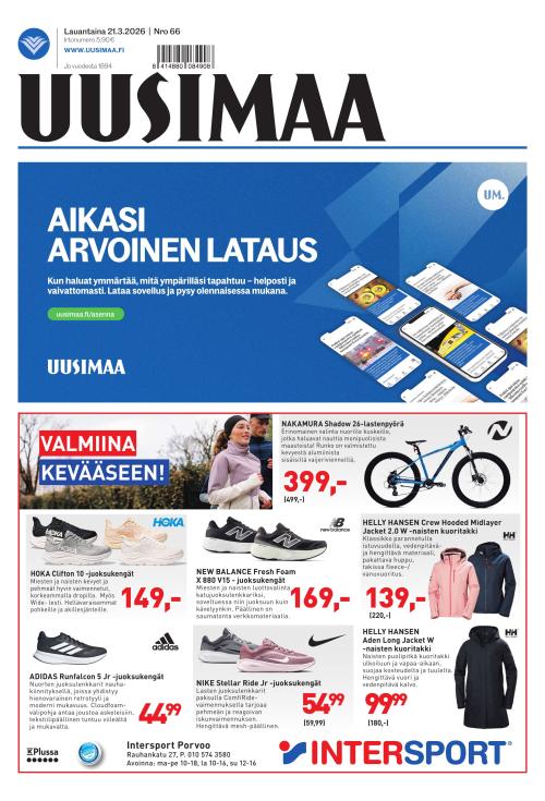 Uusimaa 21.3.2026