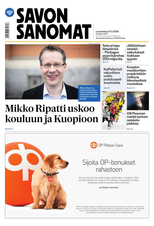 Savon Sanomat 21.3.2026