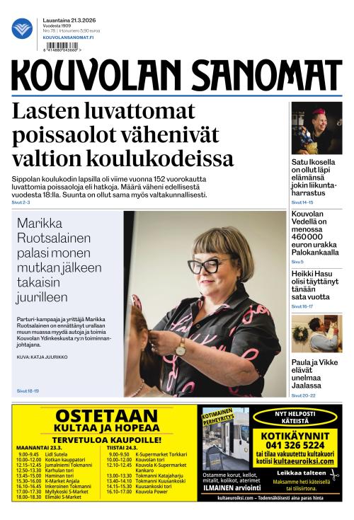 Kouvolan Sanomat 21.3.2026
