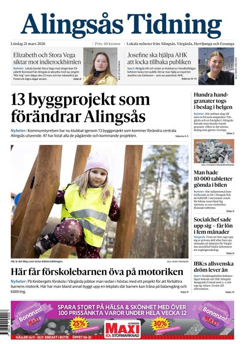 Alingsås Tidning 21.3.2026