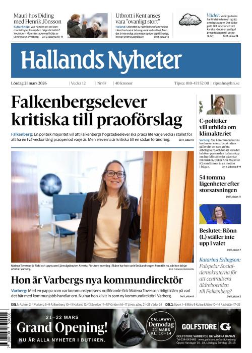 Hallands Nyheter 21.3.2026