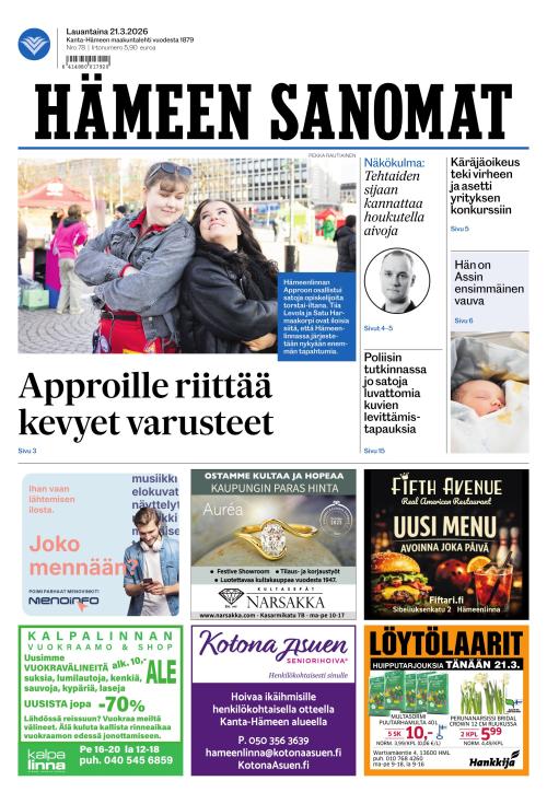 Hämeen Sanomat 21.3.2026