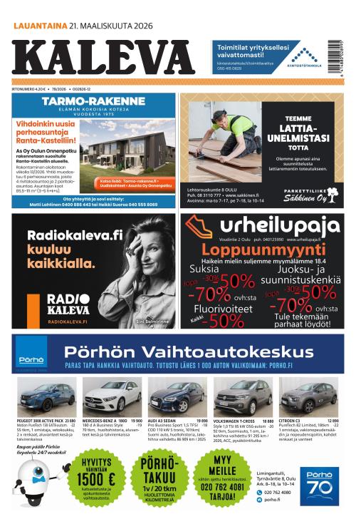 Kaleva 21.3.2026