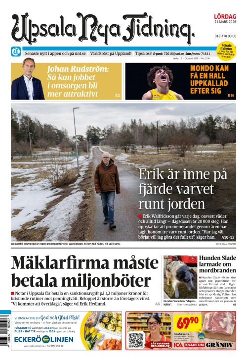 Upsala Nya Tidning 21.3.2026
