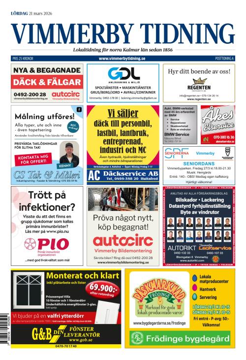 Vimmerby Tidning / Kinda-Posten 21.3.2026