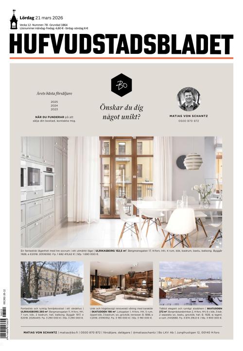 Hufvudstadsbladet 21.3.2026