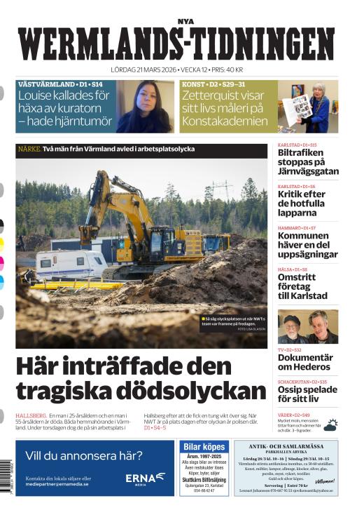 Nya Wermlands-Tidningen 21.3.2026