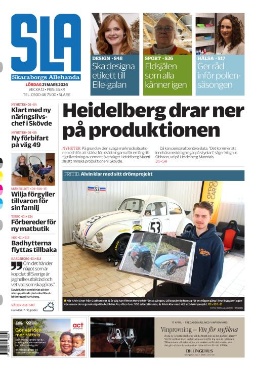 Skaraborgs Allehanda 21.3.2026