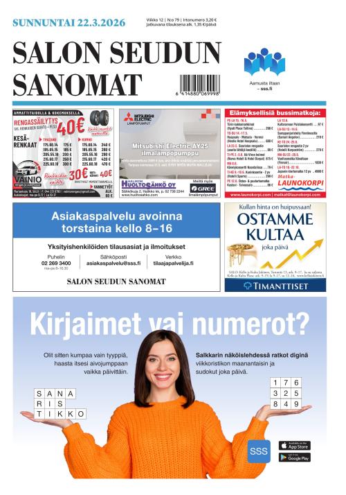 Salon Seudun Sanomat 22.3.2026