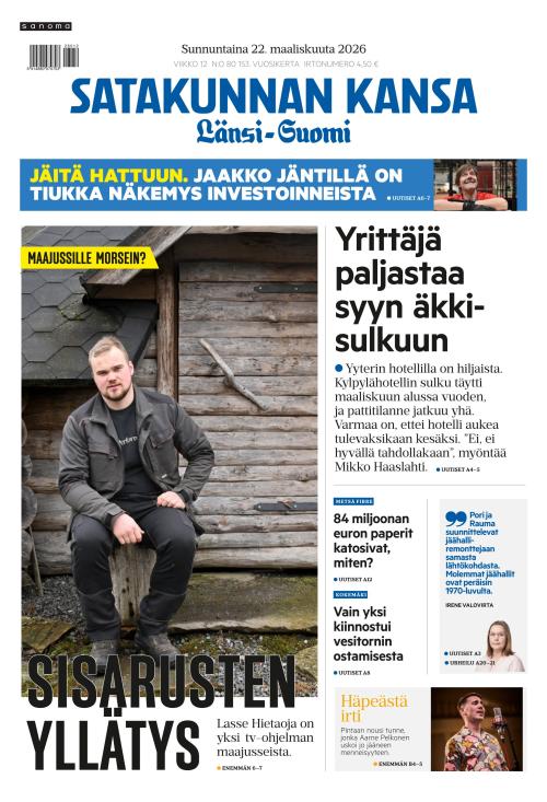 Satakunnan Kansa Länsi-Suomi 22.3.2026