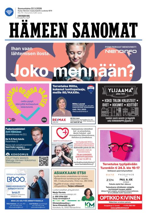 Hämeen Sanomat 22.3.2026