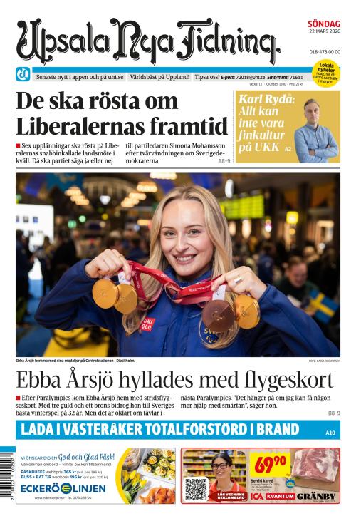 Upsala Nya Tidning 22.3.2026