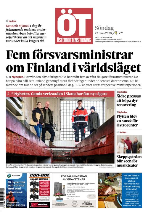 Österbottens Tidning 22.3.2026
