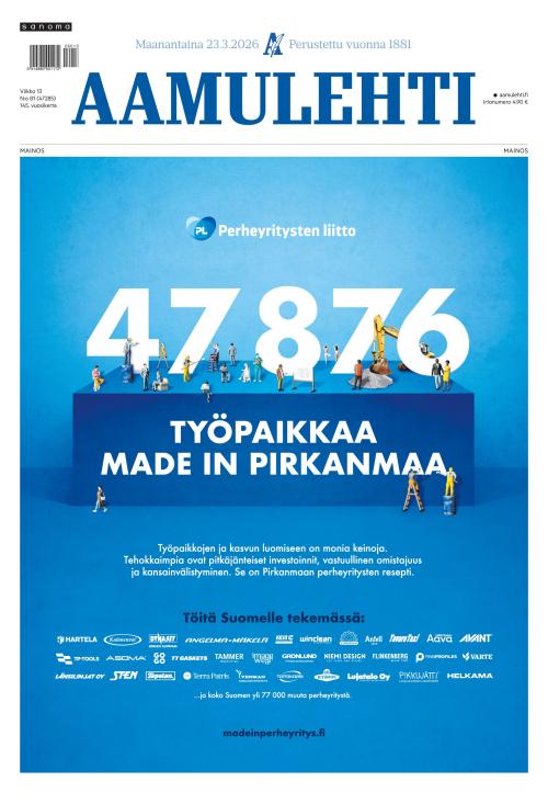Aamulehti 23.3.2026