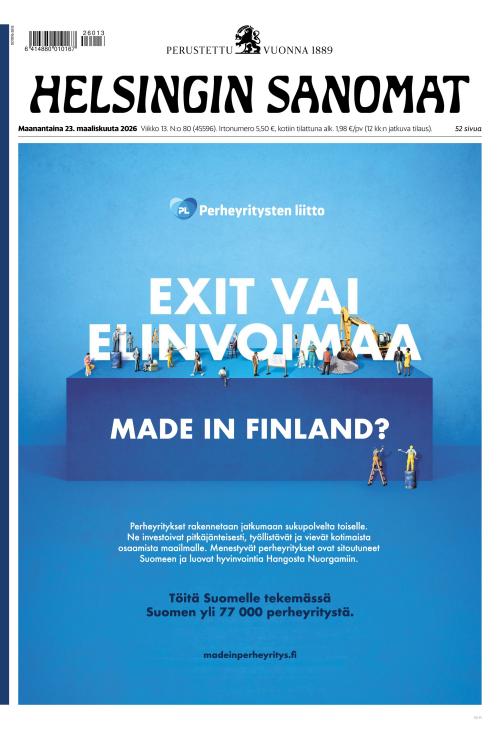 Helsingin Sanomat 23.3.2026