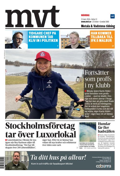Motala Vadstena Tidning 23.3.2026