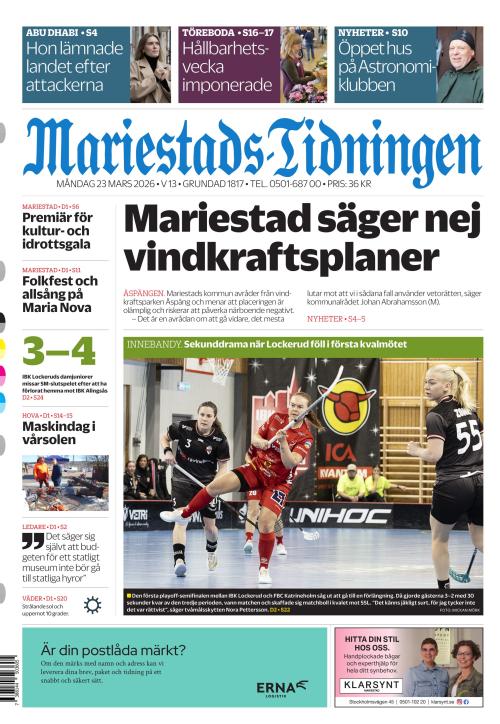 Mariestads-Tidningen 23.3.2026