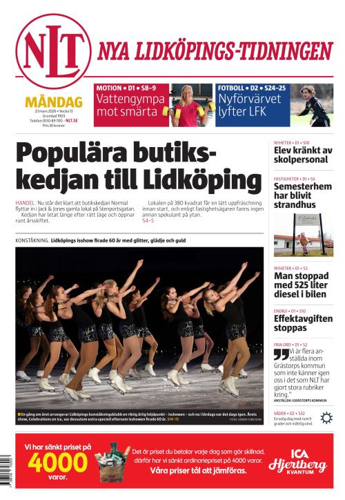 Nya Lidköpings-Tidningen 23.3.2026