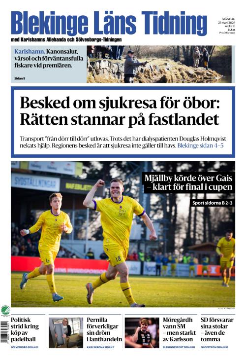 Blekinge Läns Tidning 23.3.2026
