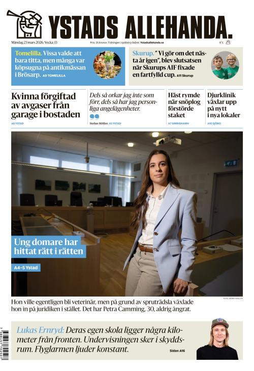 Ystads Allehanda 23.3.2026