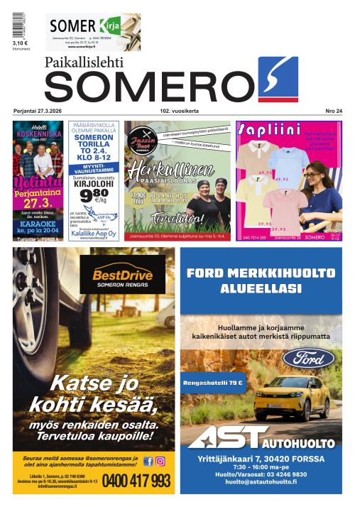 Paikallislehti Somero 27.3.2026