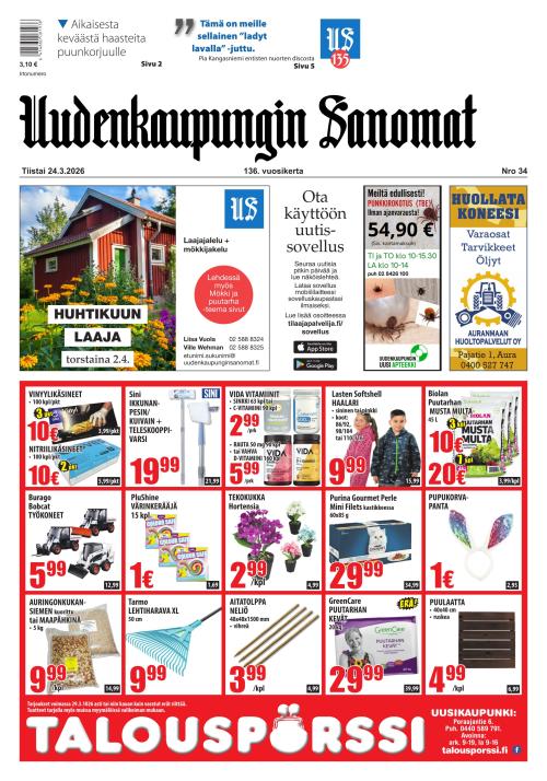 Uudenkaupungin Sanomat 24.3.2026