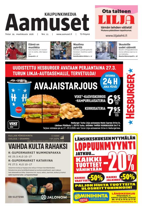 Aamuset 24.3.2026