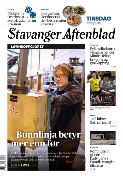 Stavanger Aftenblad 24.3.2026