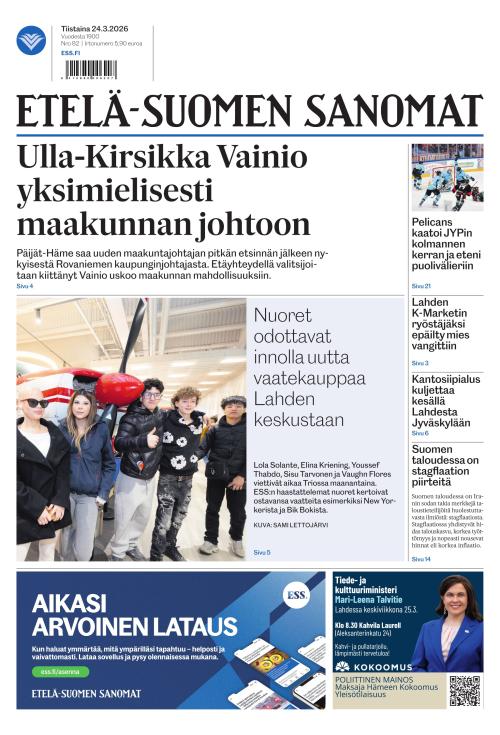 Etelä-Suomen Sanomat 24.3.2026
