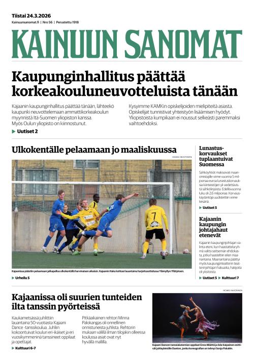 Kainuun Sanomat 24.3.2026