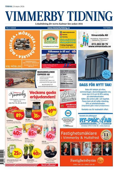 Vimmerby Tidning / Kinda-Posten 24.3.2026