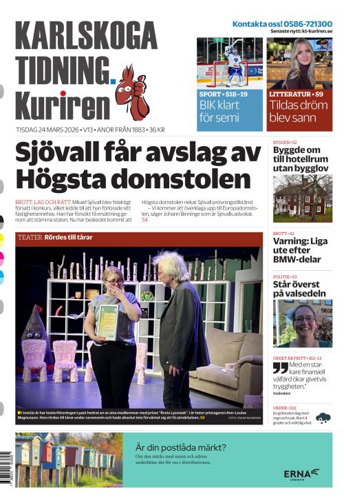 Karlskoga Tidning-Kuriren 24.3.2026