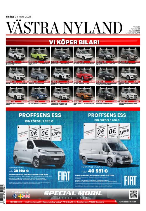 Västra Nyland 24.3.2026