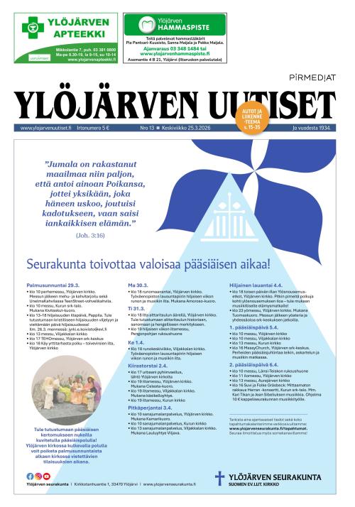 Ylöjärven Uutiset 25.3.2026
