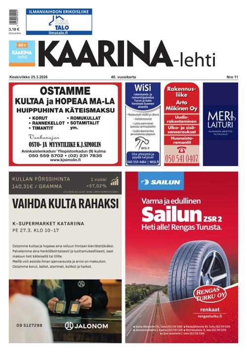 Kaarina-lehti 25.3.2026