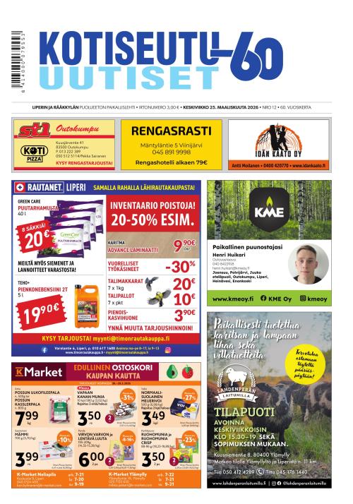 Kotiseutu-uutiset 25.3.2026