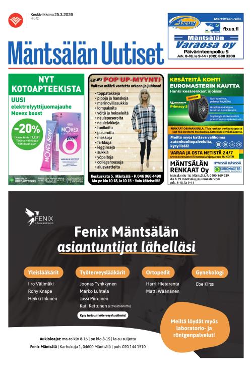 Mäntsälän Uutiset 25.3.2026
