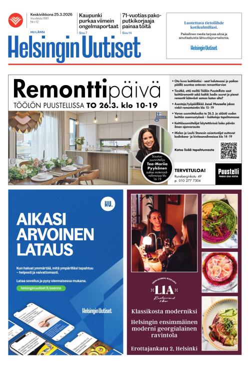 Helsingin Uutiset (Länsi) & Munkin Seutu 25.3.2026