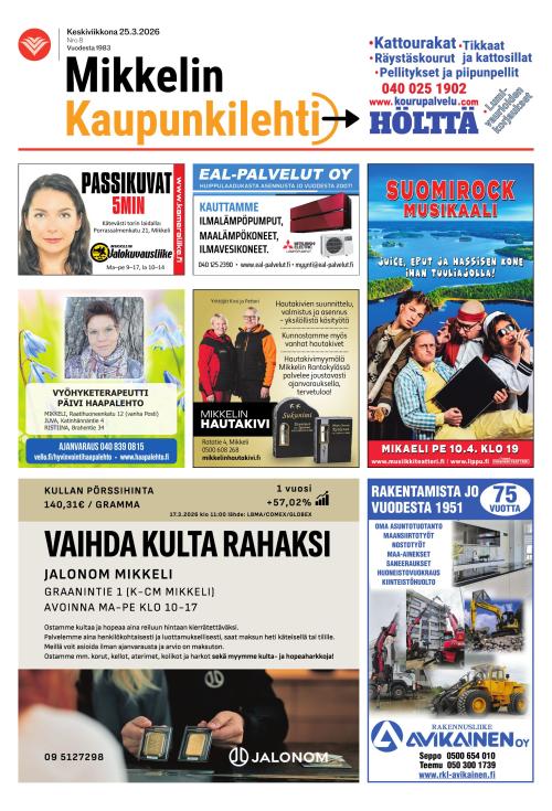 Mikkelin kaupunkilehti 25.3.2026