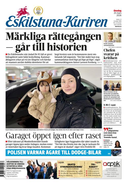 Eskilstuna-Kuriren 25.3.2026