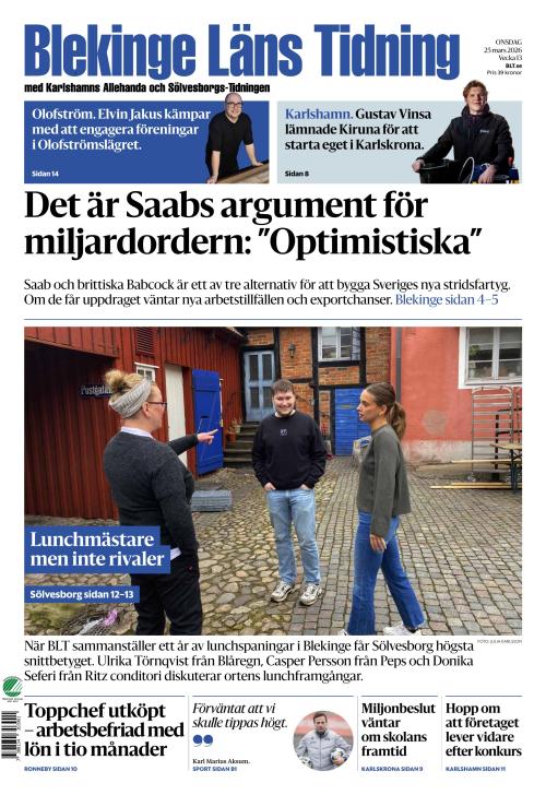 Blekinge Läns Tidning 25.3.2026