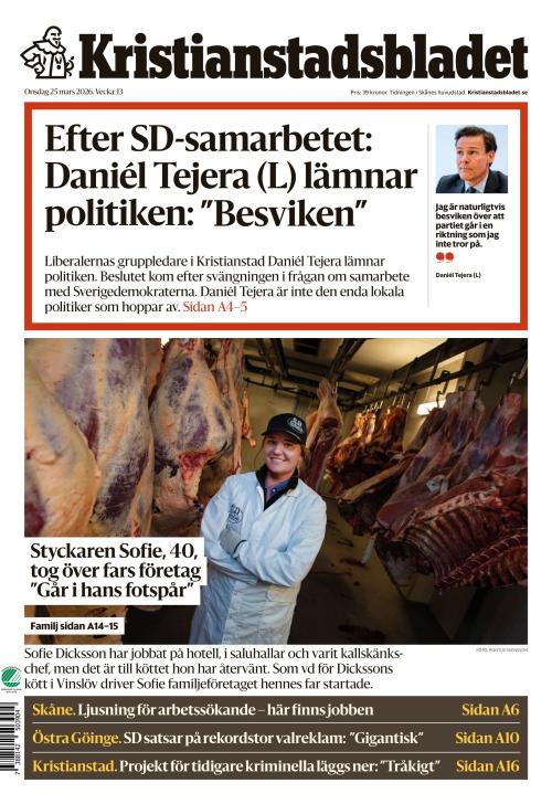 Kristianstadsbladet 25.3.2026